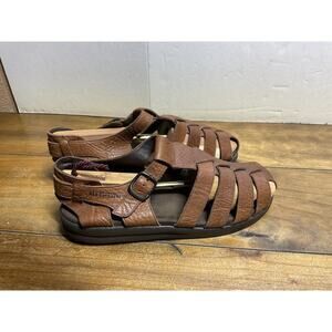 Mephisto Sam Fisherman Sandals Mens 44 US 10.5/11 Brown Leather Closed Toe Shoes